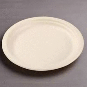 Party Bamboo Fiber Plates 10" – Pack of 200 (Ribbed Edge)