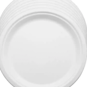 Eco Biodegradable Recycled Paper Plates 12" – Pack of 150 (Plain White)